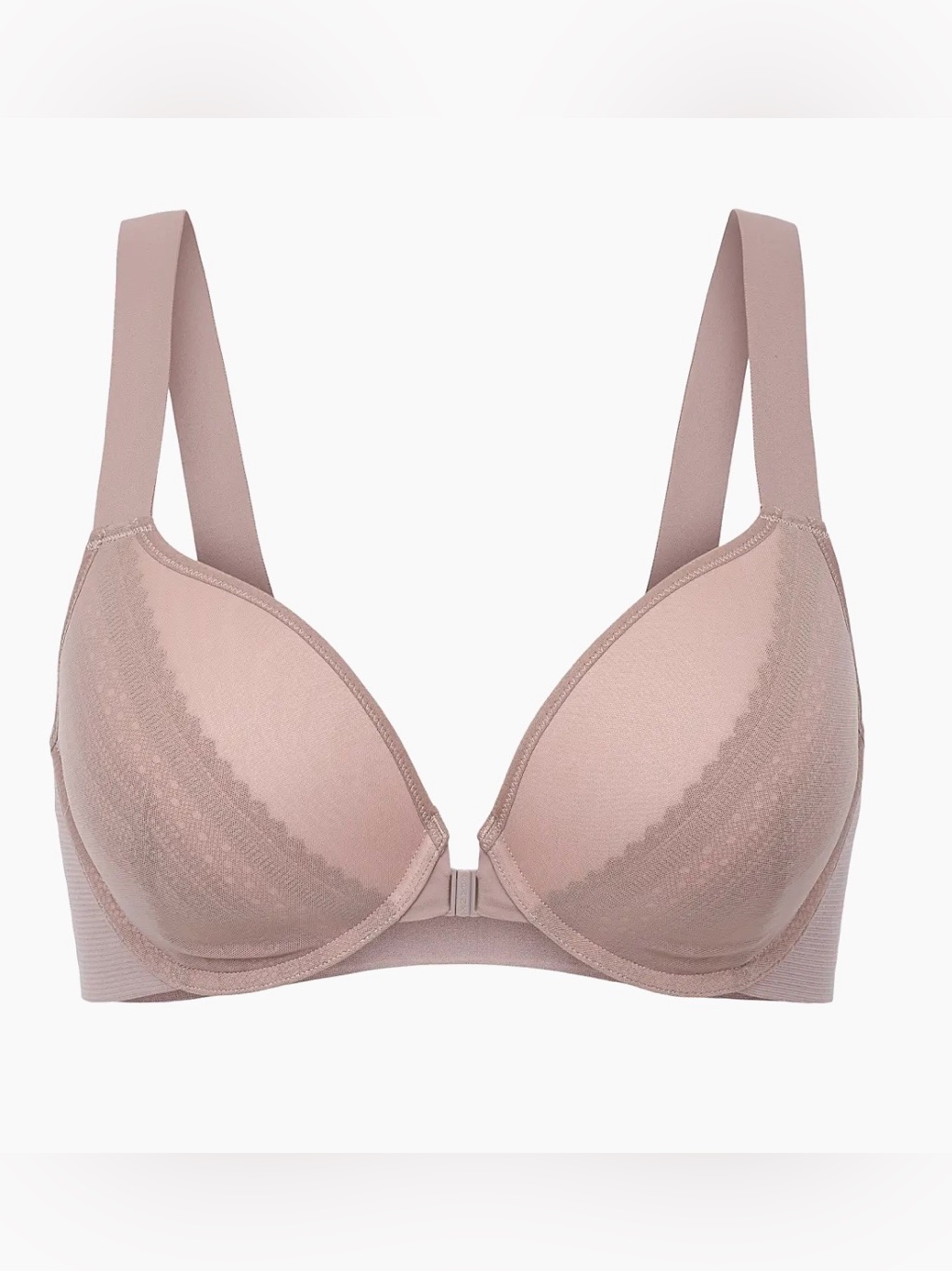 Spanx Bra-Llelujah! Illusion Lace Full Coverage Bra Cafe Au Lait Size 40d Nwt